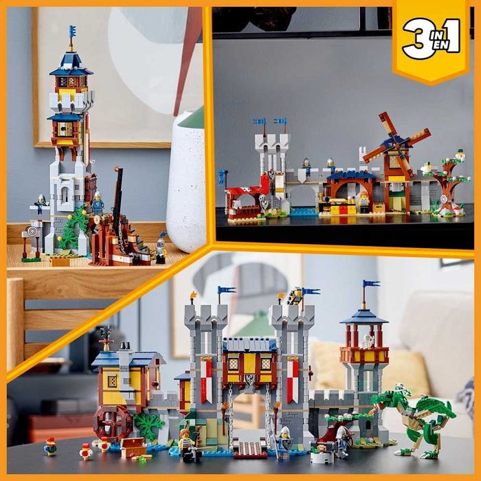 LEGO Creator 31120 Średniowieczny zamek 3w1– DUŻY, nowy prezent Święta