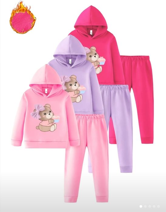 Акція! Теплий дитячий костюм для дівчинки начос баєчка