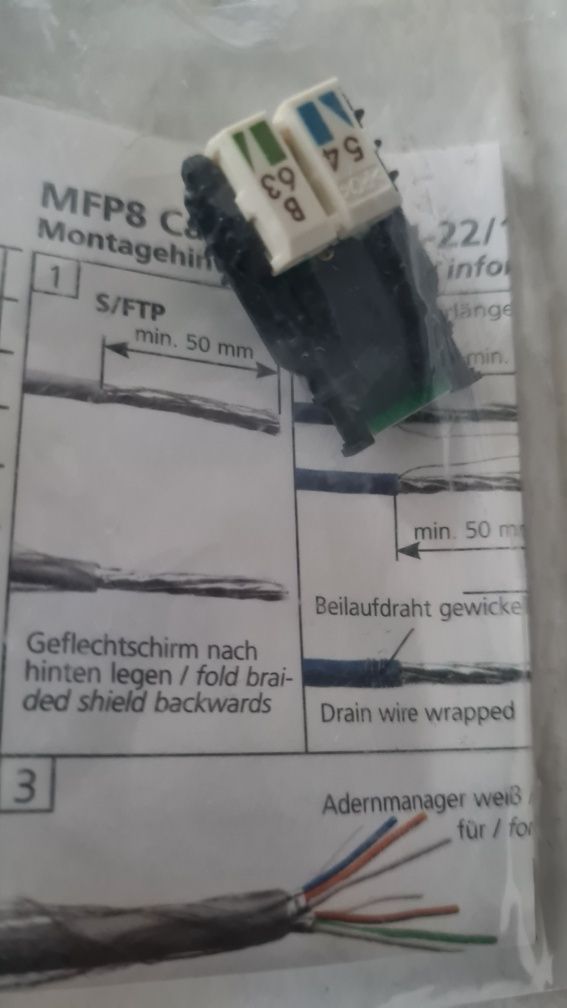 Wtyczka RJ 45 Telegärtner do internetu