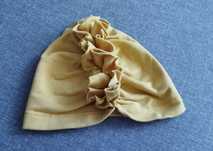 Musztardowy turban dla dziewczynki