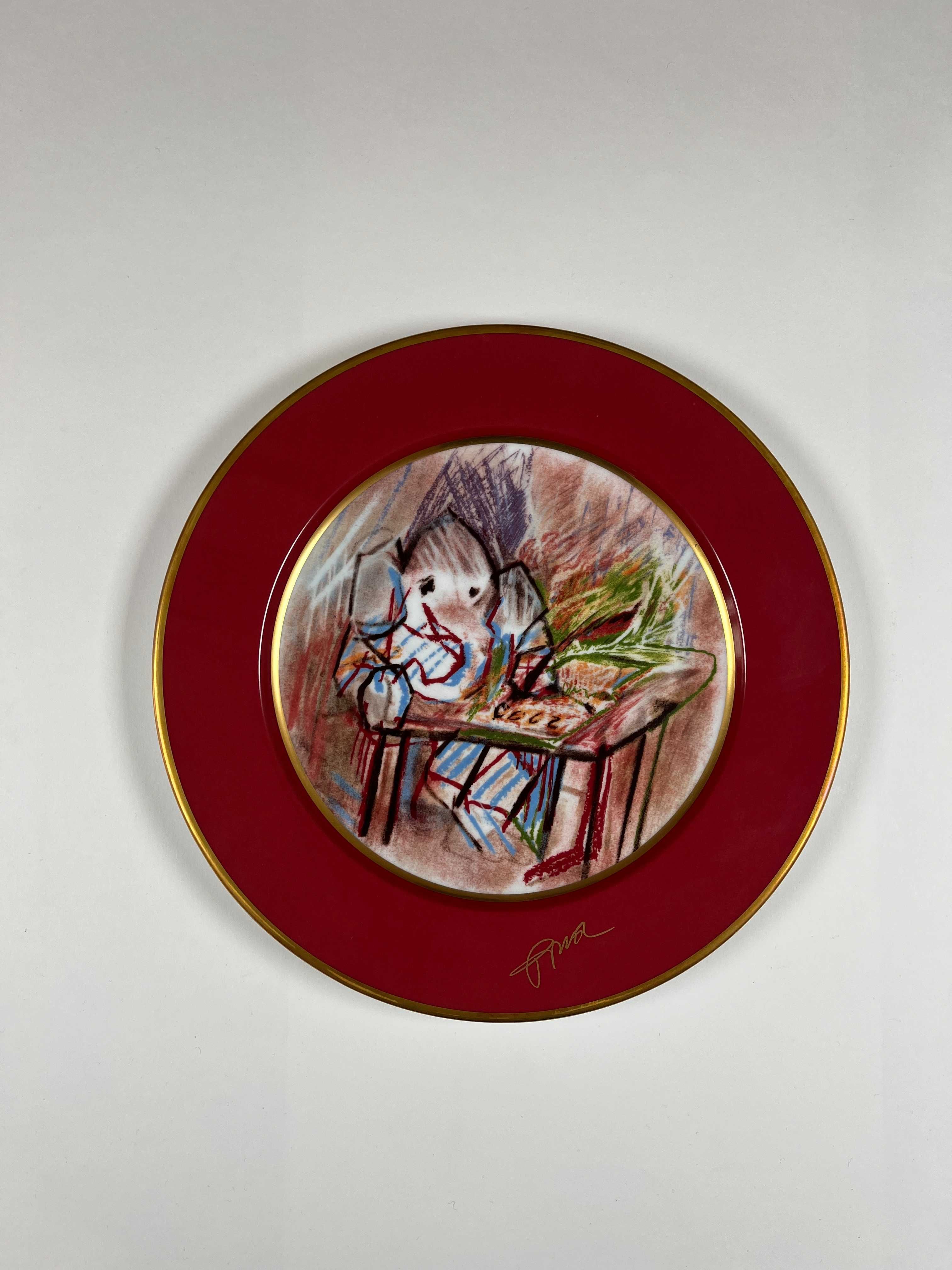 Júlio Pomar Prato em porcelana "o estudioso"