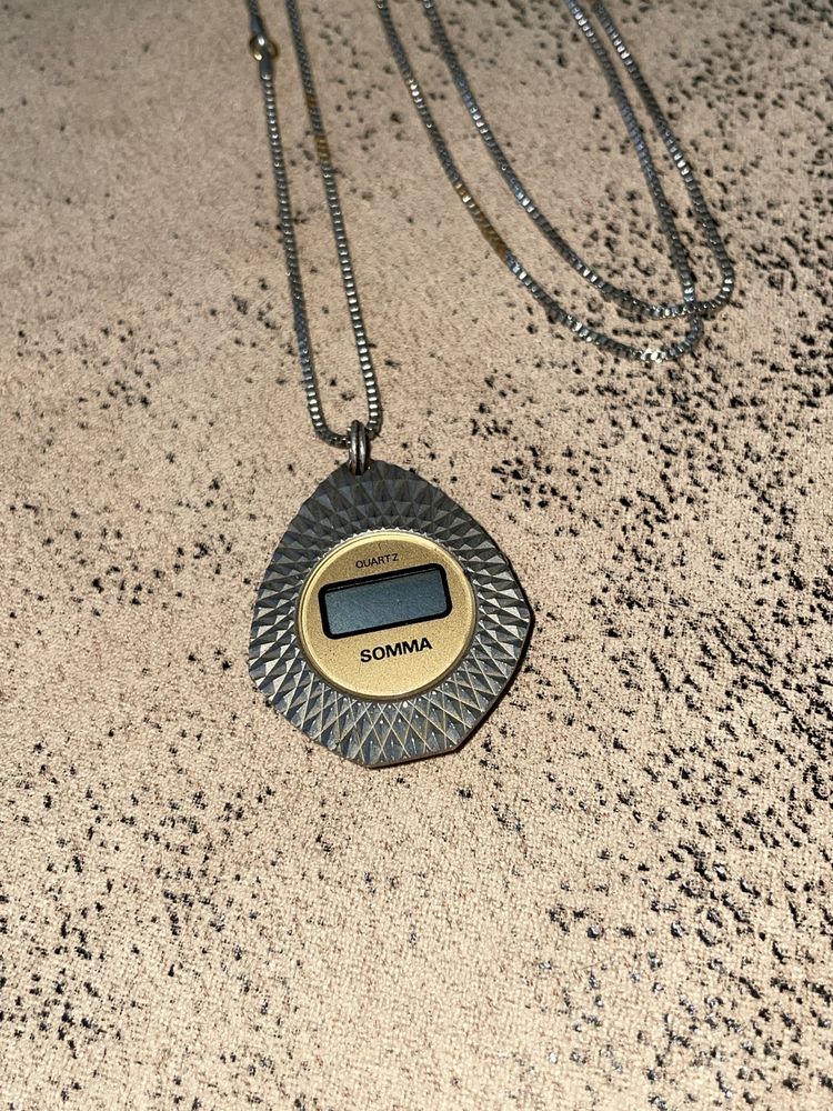 Srebno zloty zegarek ozdobny kieszonkowy soma vintage 90s retro 90te