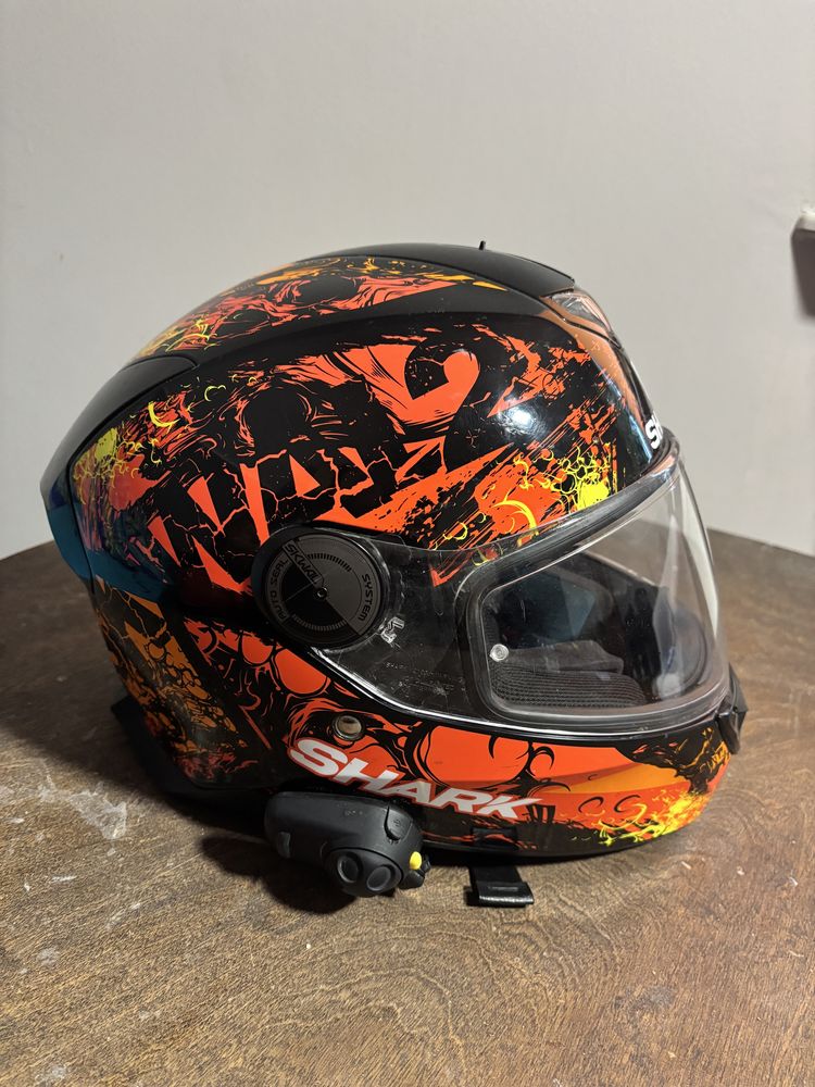 Kask motocyklowy SHARK SKWAL 2 LED Kurtka RST damska rękawice rst