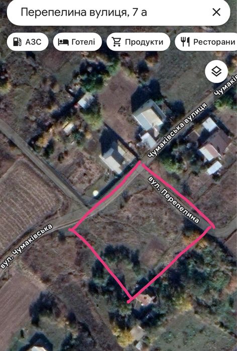 Велика земельна ділянка у місті Рибці вул. Перепелина 7 а власник