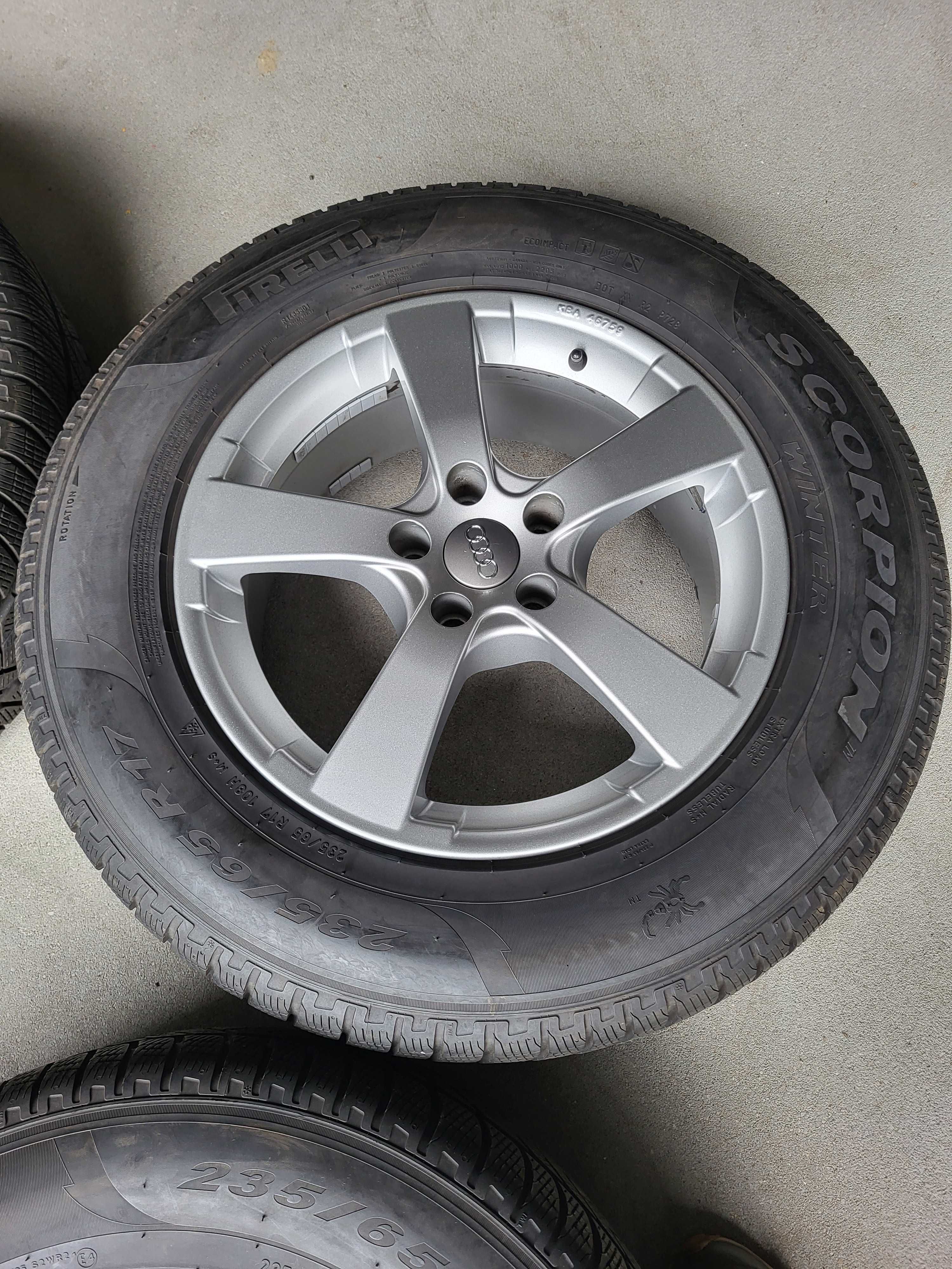 [K133] Koła zimowe 17 Cali 5x112 Pirelli 235/65/17 6mm Audi Q5 21r