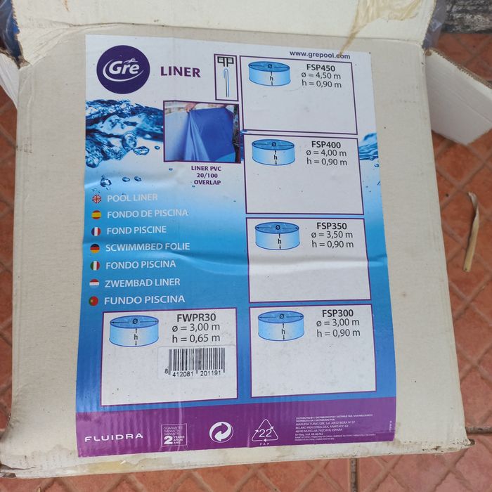 Liner novo gre circular 300×65 cm