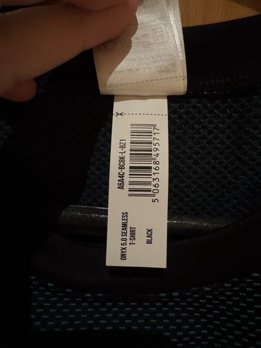 GymShark Onyx 5.0 Seamless T-shirt Black/Brand Blue