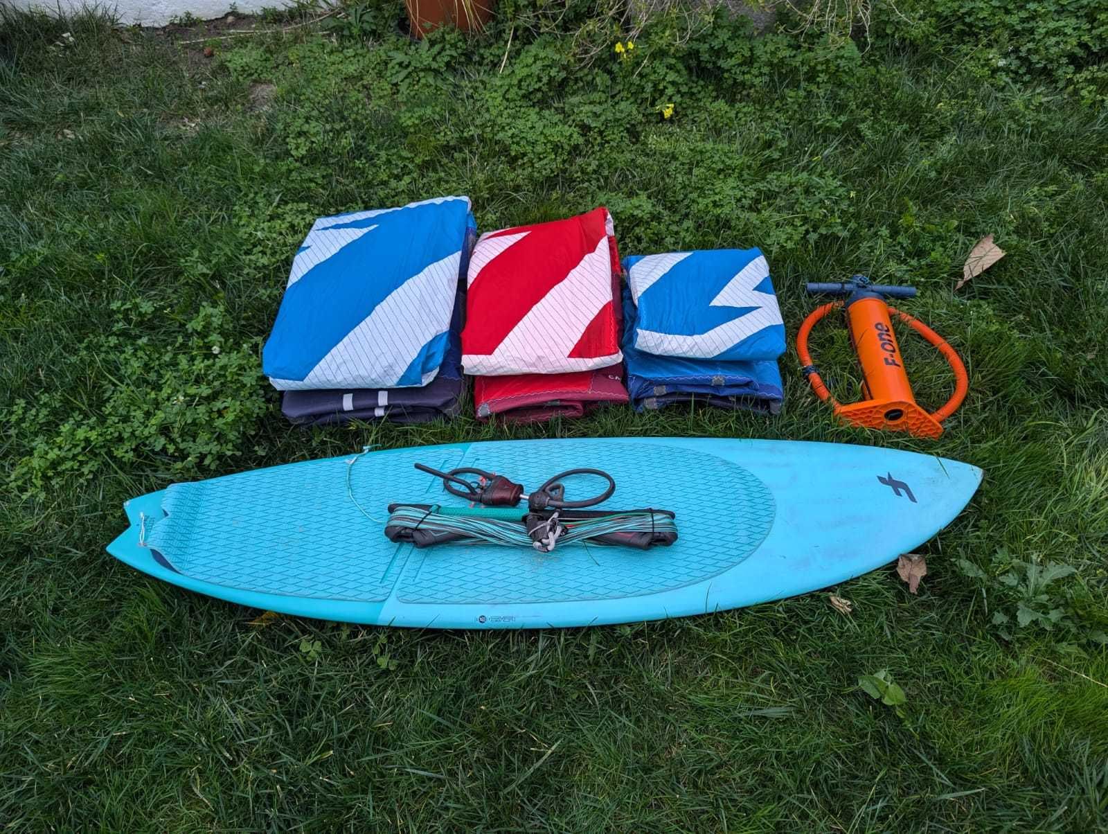Kites 2022 6,9,&12m North Carvers, board, & 2023 Navigator Bar 45-50cm
