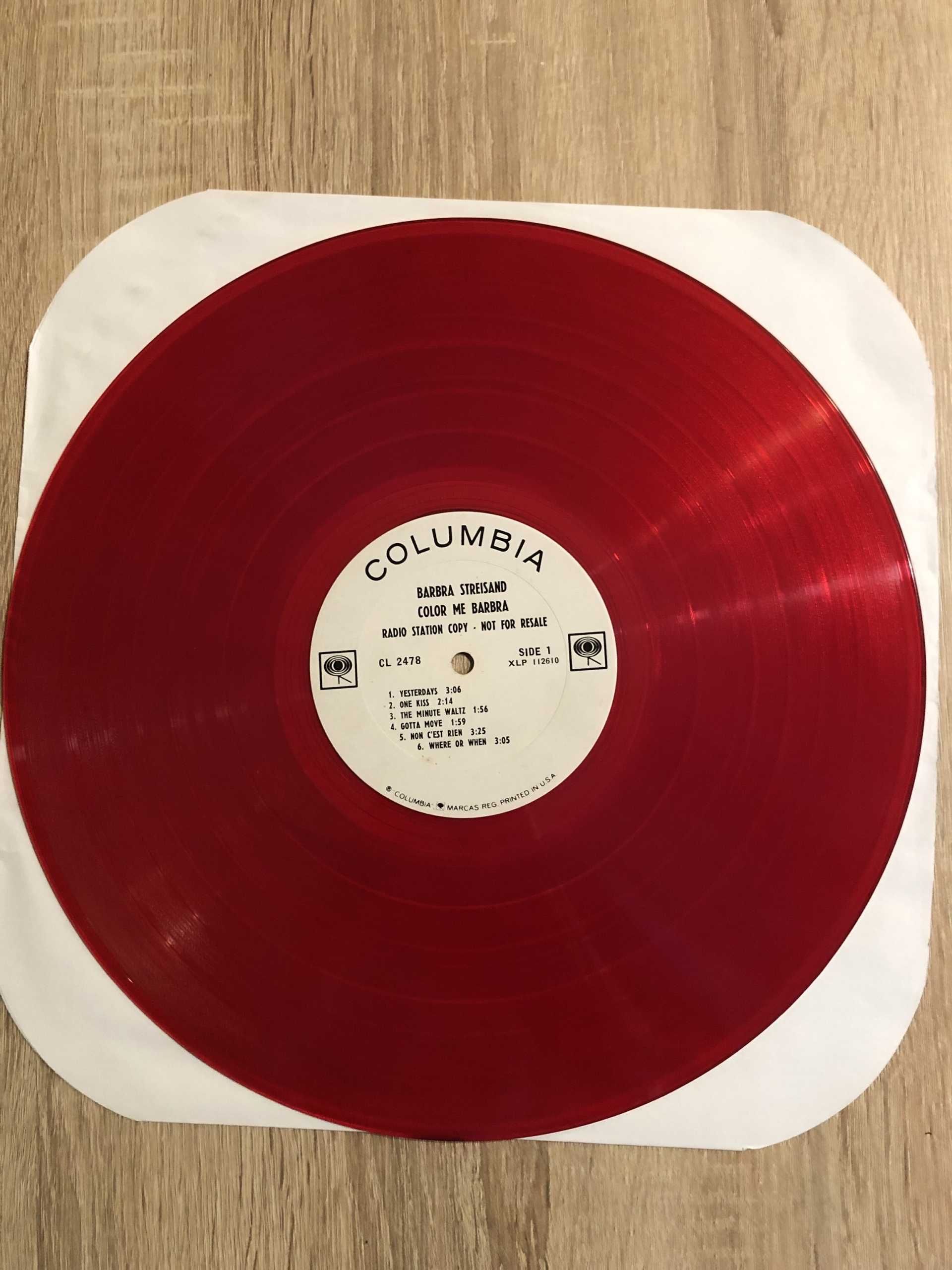 Barbra Streisand Color Me Barbra Red czerwony USA LP