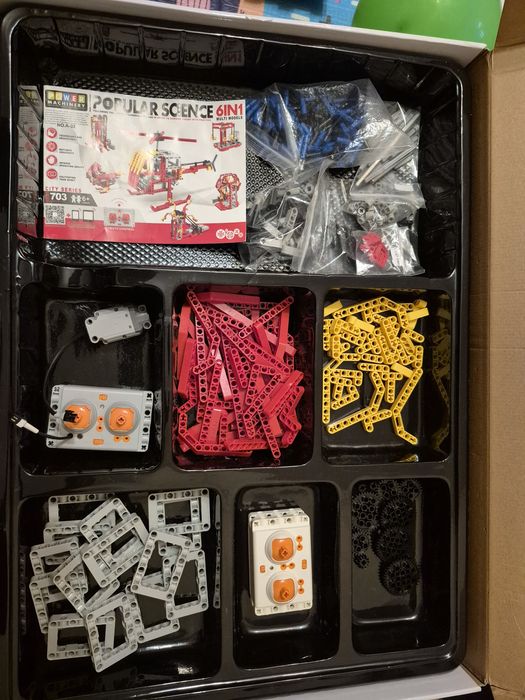 Большой конструктор детский "Парк аттракциона" на пульту управления