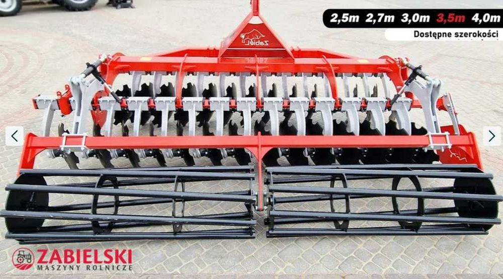 Brona talerzowa 3,5 m ZABIEL piasty bezobsługowe,2025,dostawa