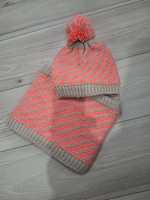 Komplet zimowy Reserved czapka szalik S 4 i 5 lat komin dla dziewczynk