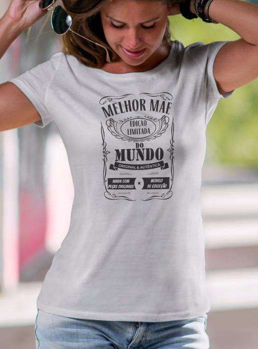 T-Shirt Melhor Mãe do Mundo - Vintage