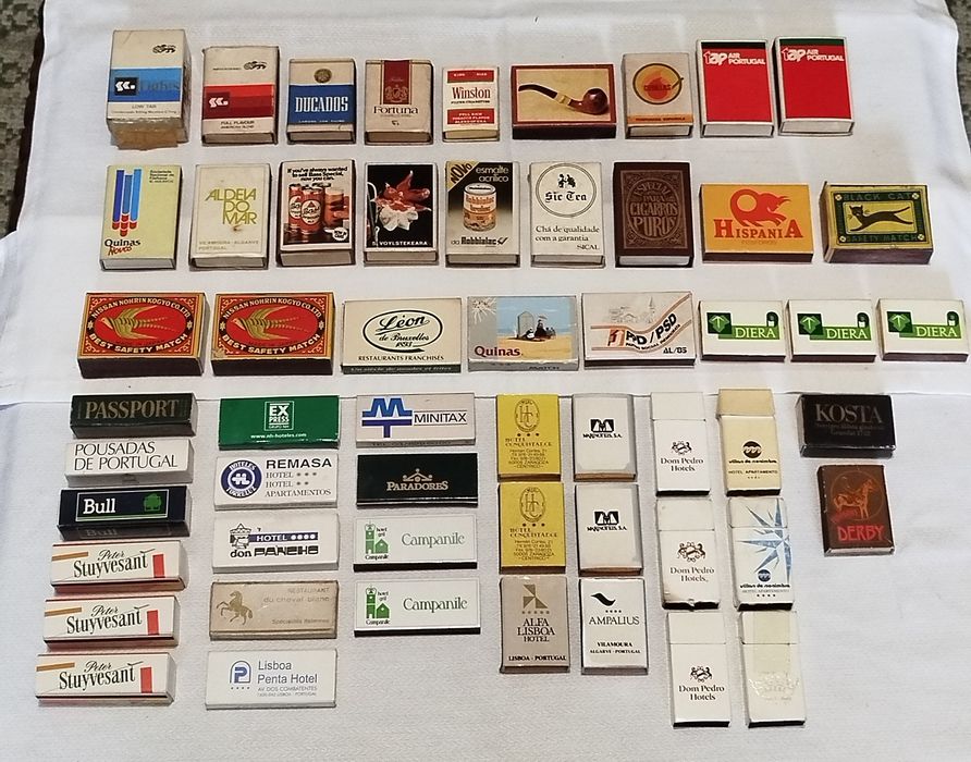 Coleção Composta Com 339 Caixas e Carteiras de Fósforos Anos 70/80/90