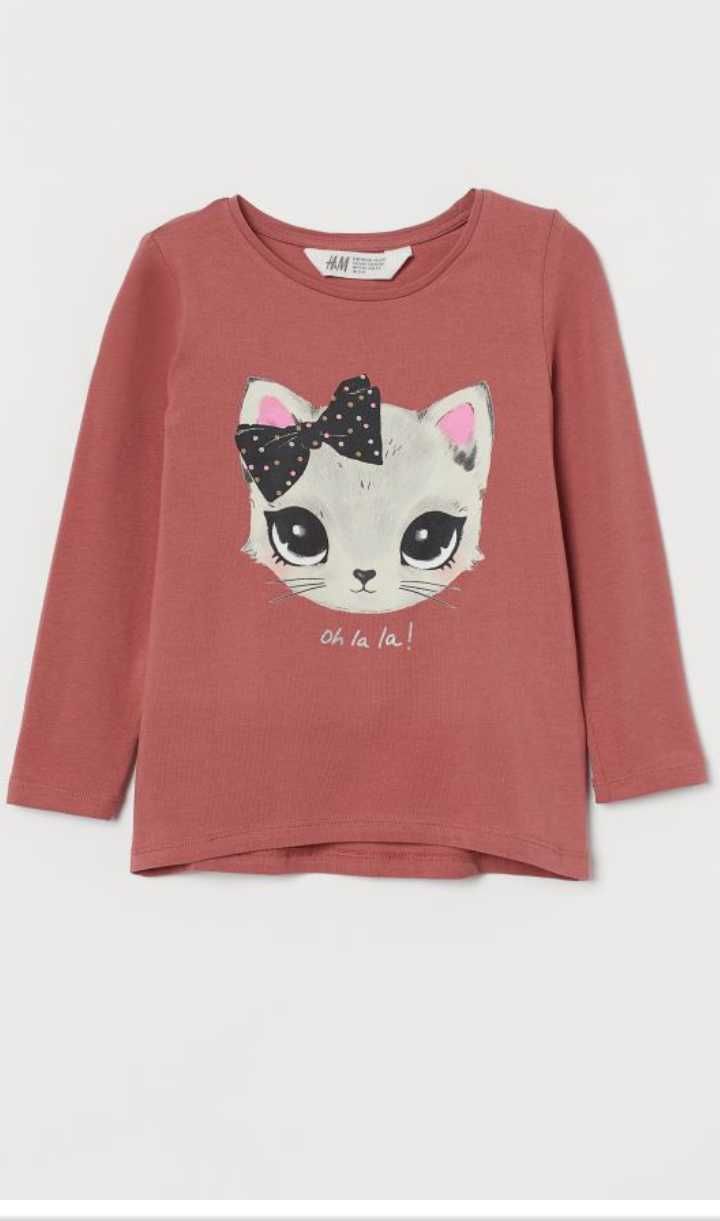 Регланы h&m  на 4-6лет рост 110-116 с кошкой, в клетку