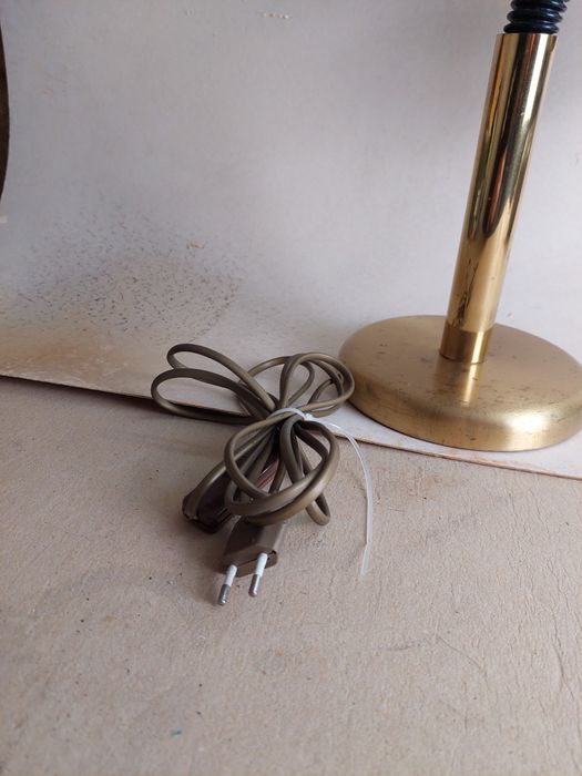Lampa biurkowa vintage antyczne złoto unikat – retro klimat loft 40 cm