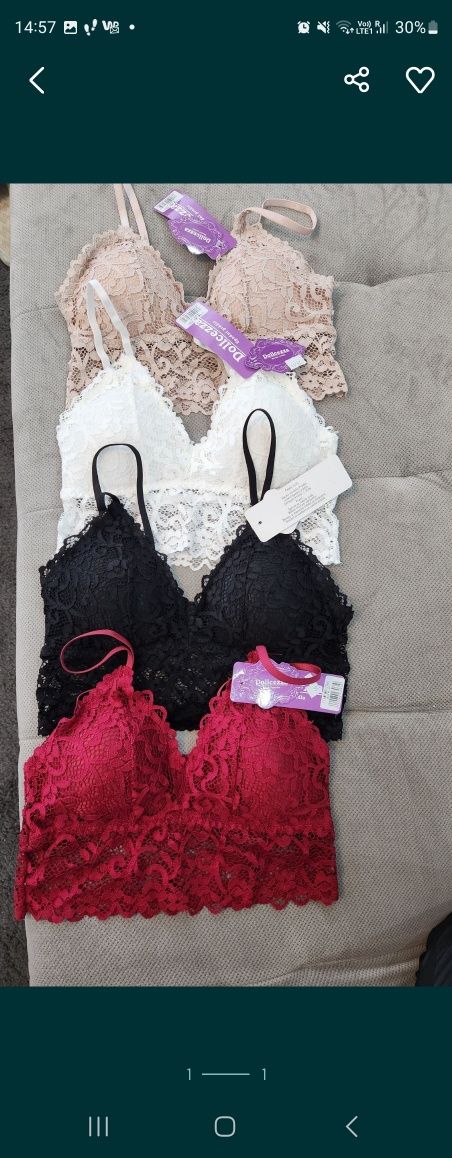 Top stanik 4 kolory zestaw box uni xs s