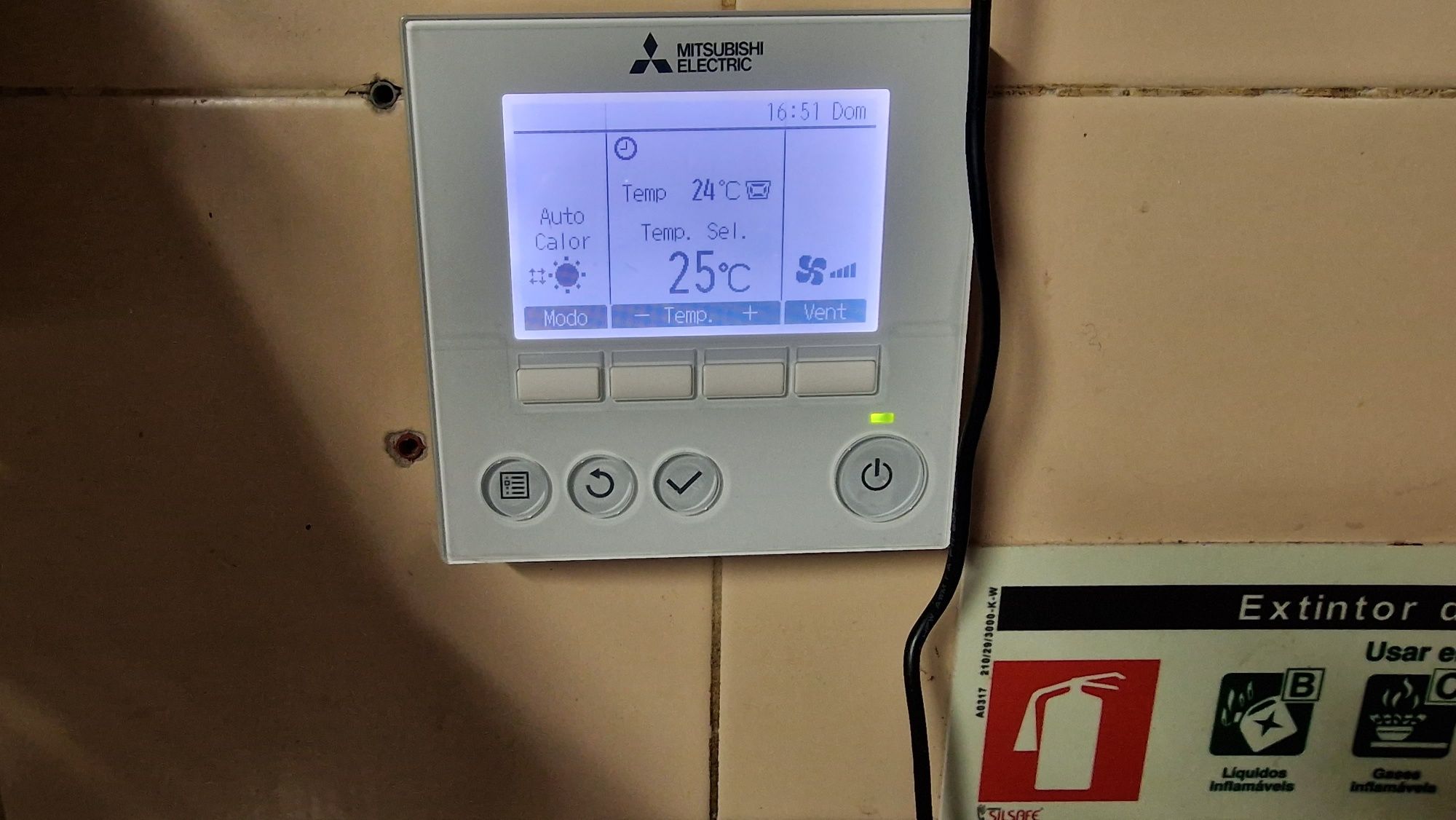 Controlador  de parede Mitsubishi par-33ma temperatura Ar Condicionado