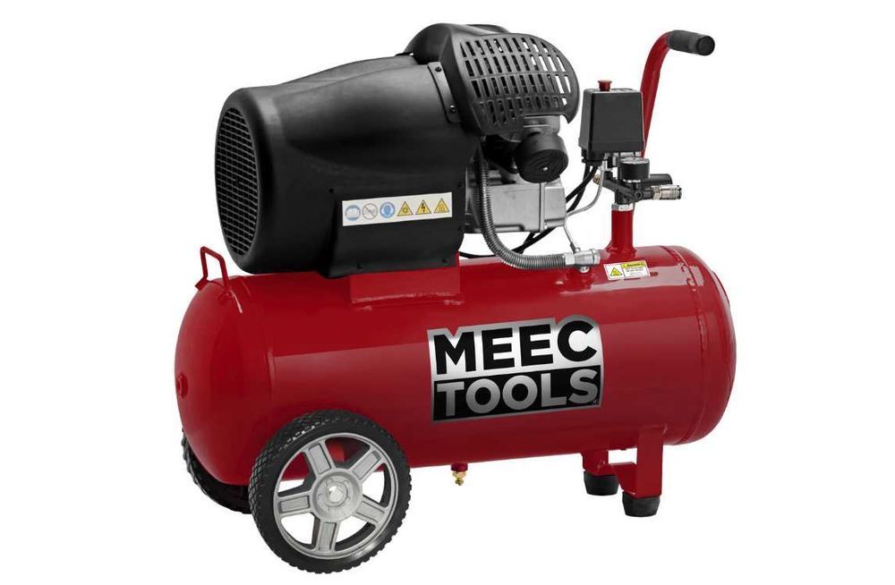 Компресор Meec-Tools 50 л / 8 бар двопоршневой воздушный / масляний