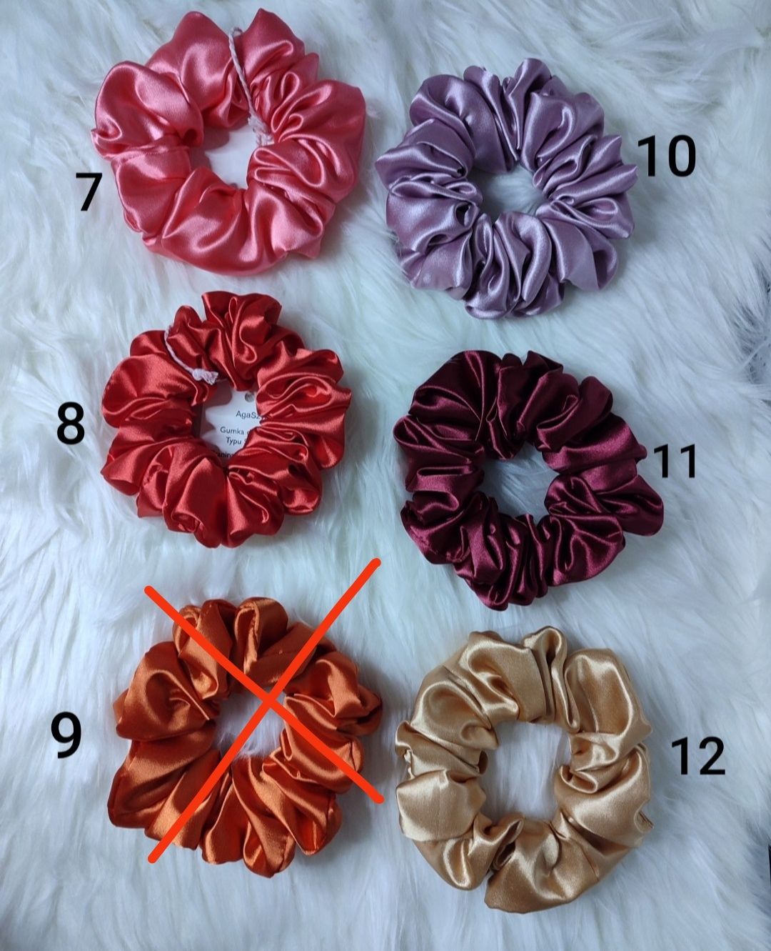 Scrunchie do włosów rozm L Satyna