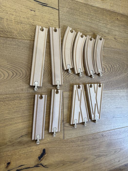 Drewniane tory kolejka IKEA LILLABO – zestaw torów