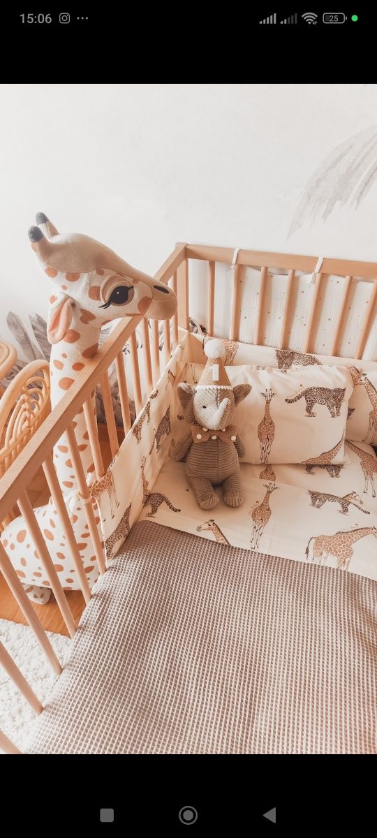 Berço + colchão+ produtor colchão + roupa cama + organizador de berço