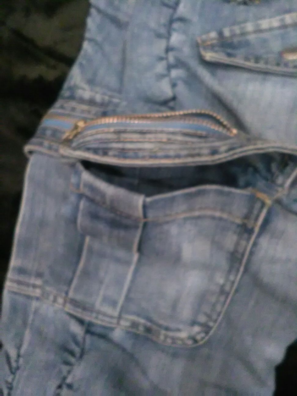 Spodnie rybaczki jeans ozdoby