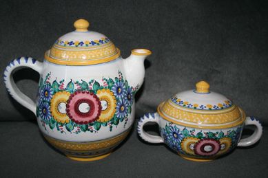 Czechosłowacka porcelana dzbanek i cukiernica