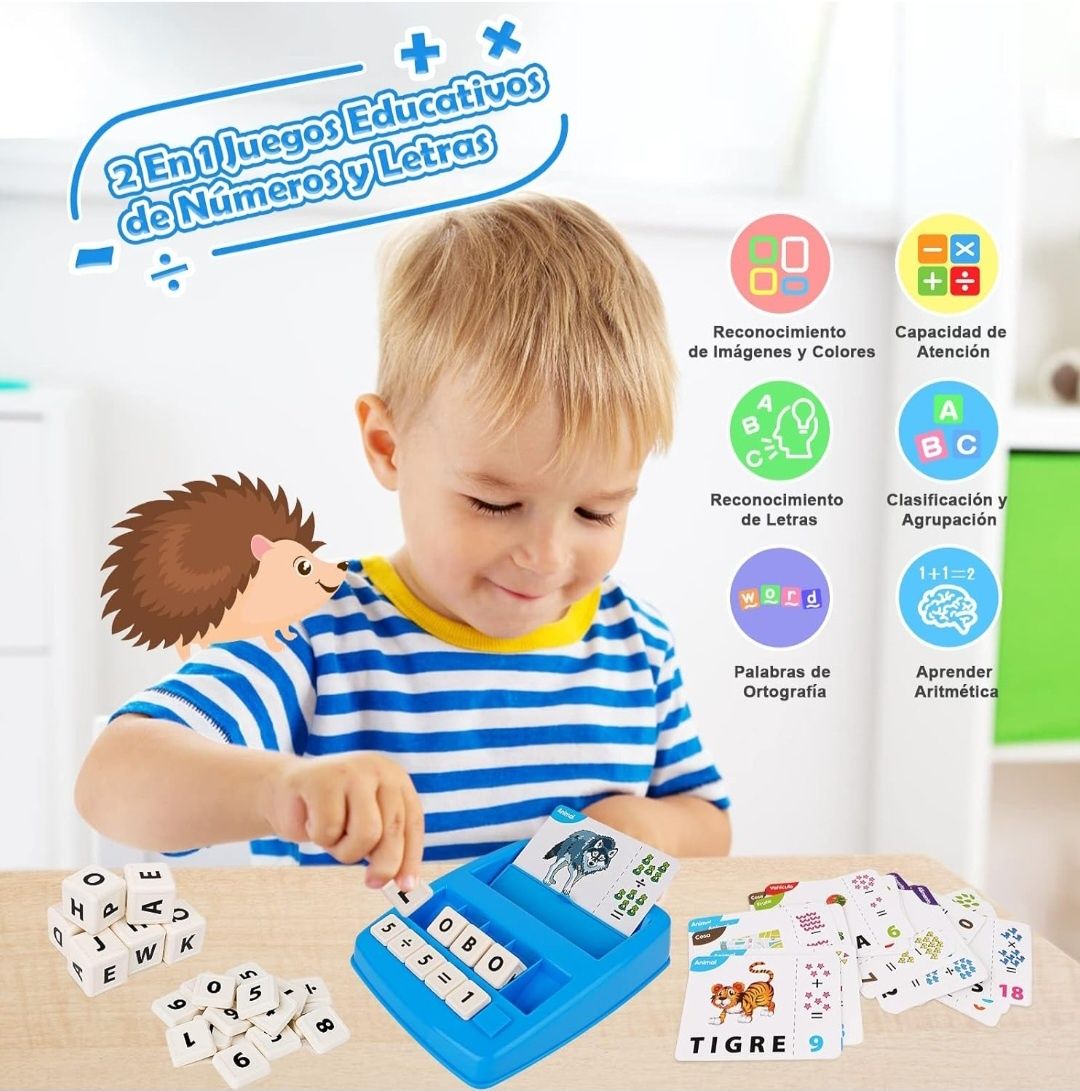 Joozmui 2 w 1 edukacyjna gra z cyframi i literami dla dzieci