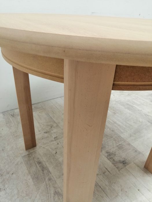 stół okrągły do jadalni dąb okleina mały nowy ludwikowski