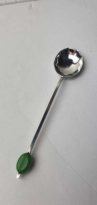 Zestaw pięknych posrebrzanych łyżeczek w stylu Art Deco Antyk, Pudełko