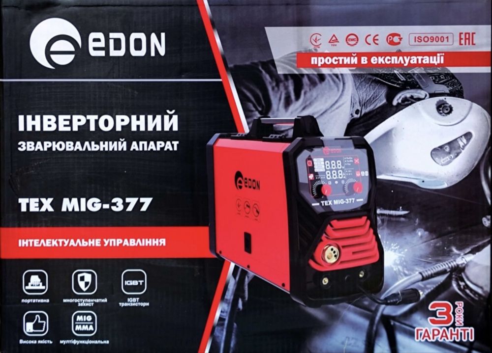 Сварочный полуавтомат профессионального класса EDON TEX MIG -377