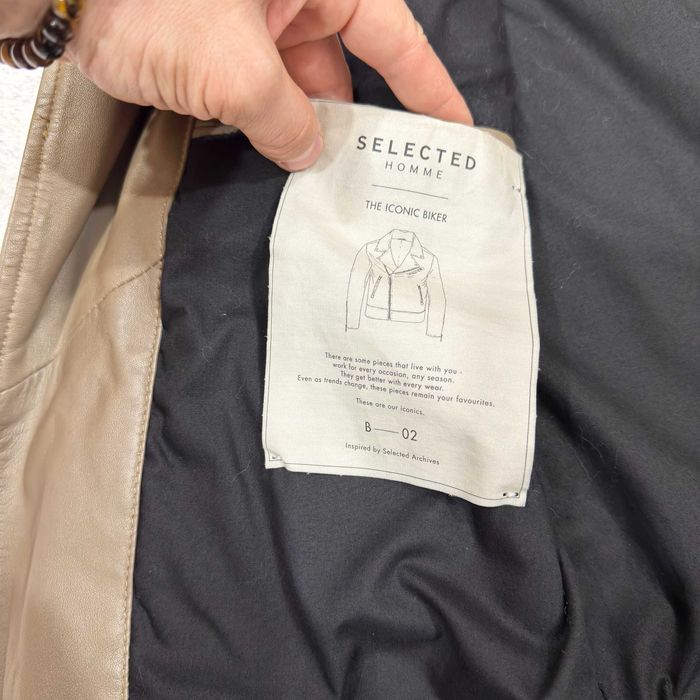 Мужская кожаная косуха Selected Homme