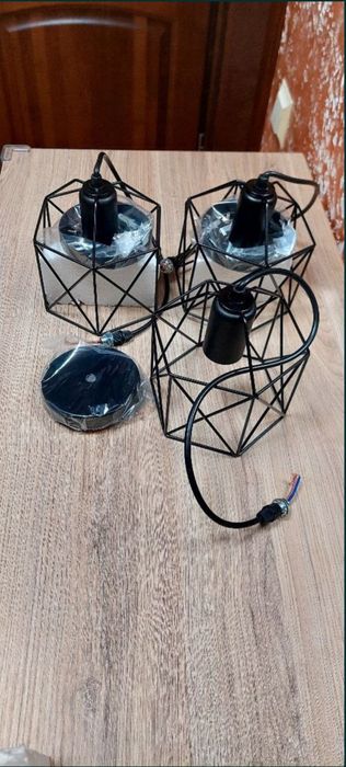 Светильники подвесные Е27, чёрный и золотой цвет в наличии