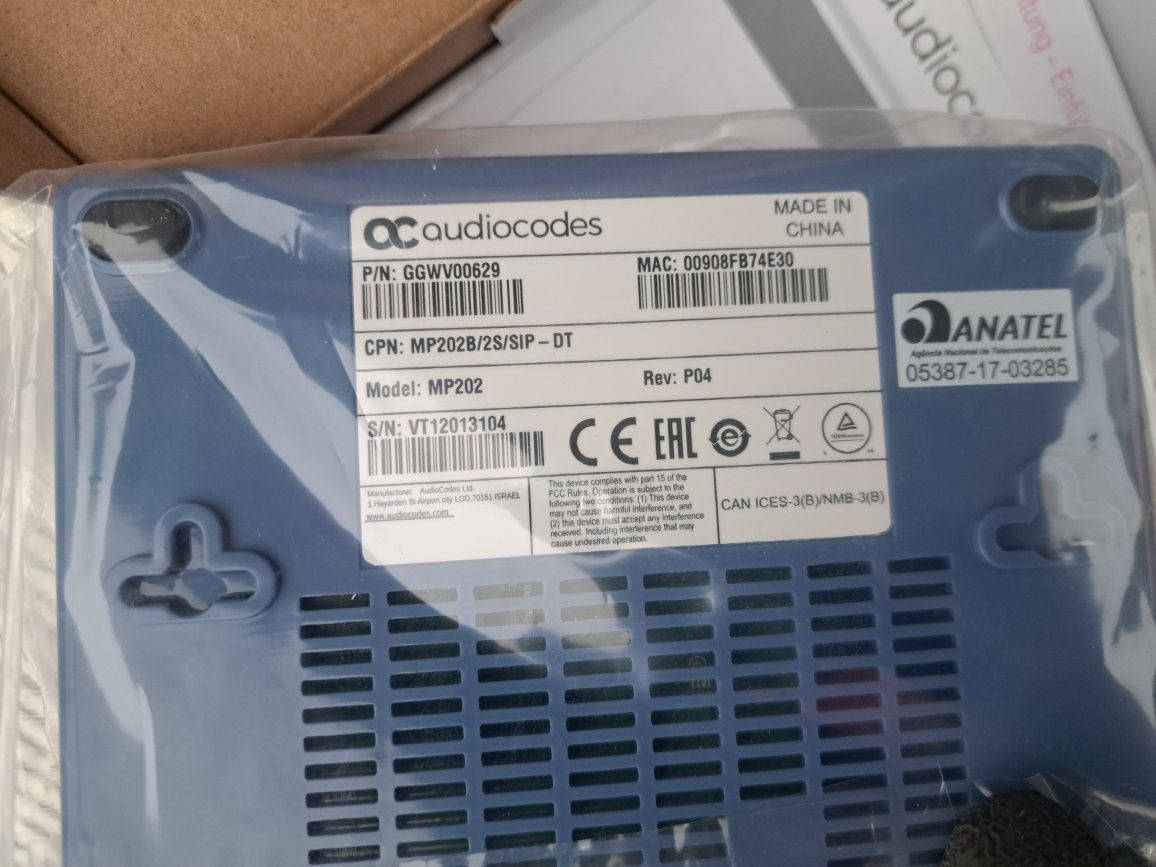 AudioCodes MP-202 2 FXS Port bramka stacja VoIP Adapter router
