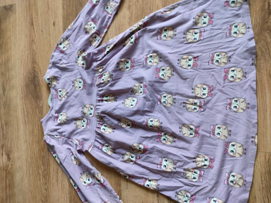 Urocza sukienka w sowy H&M 8-9 lat