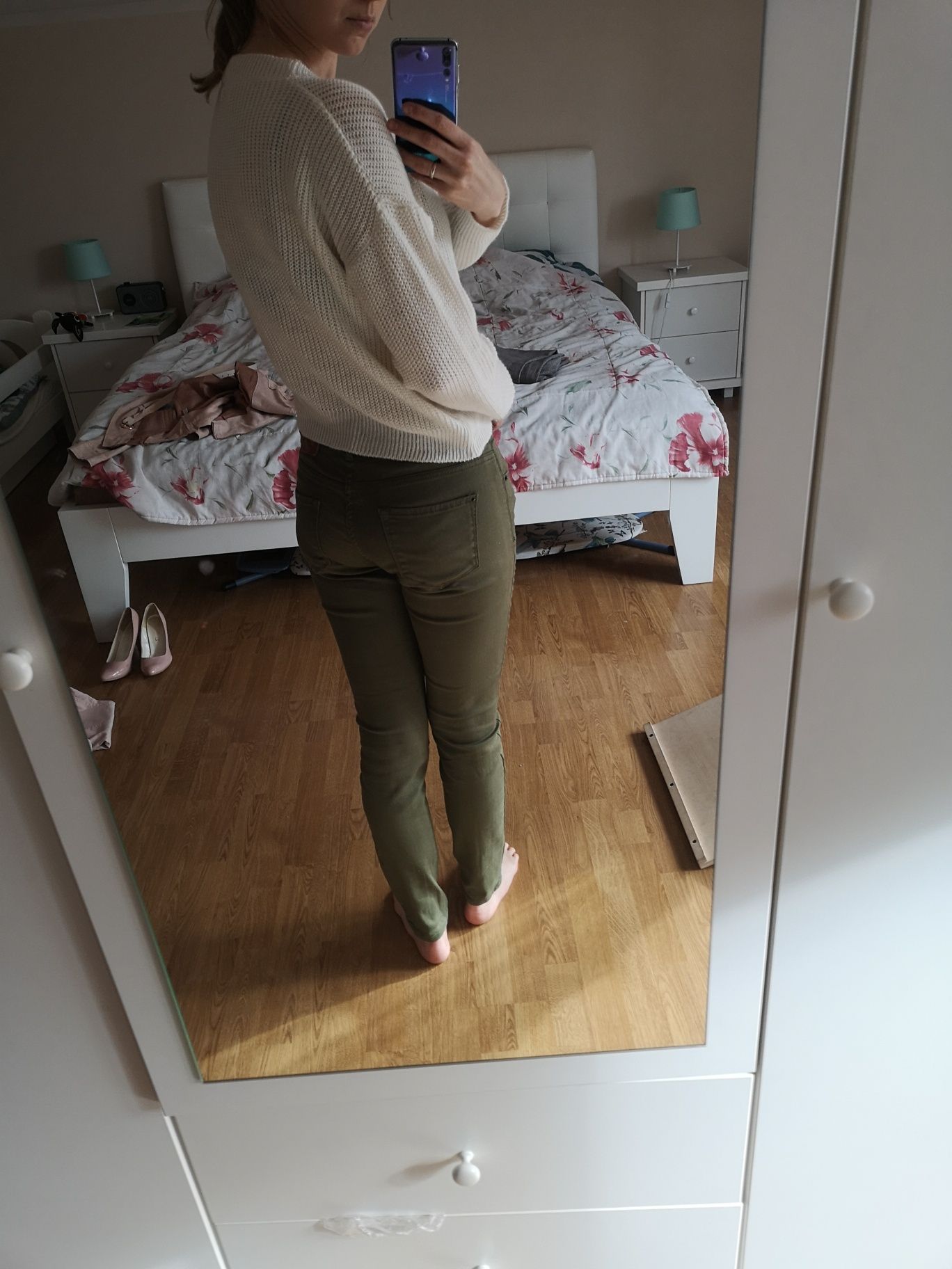 Spodnie jeans khaki rozmiar M