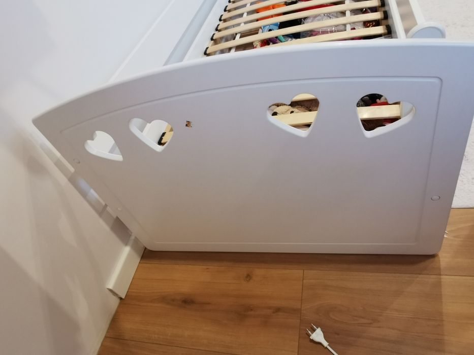 Łóżko białe 160x80 z szufladą