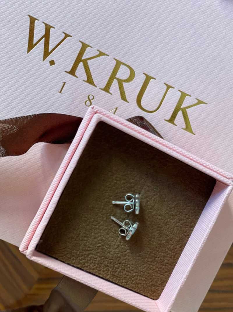 Kolczyki W.Kruk psie łapki srebrne turkusowe 119zł