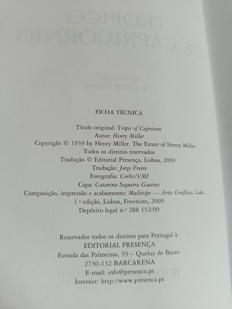 Trópico de Capricórnio de Henry Miller