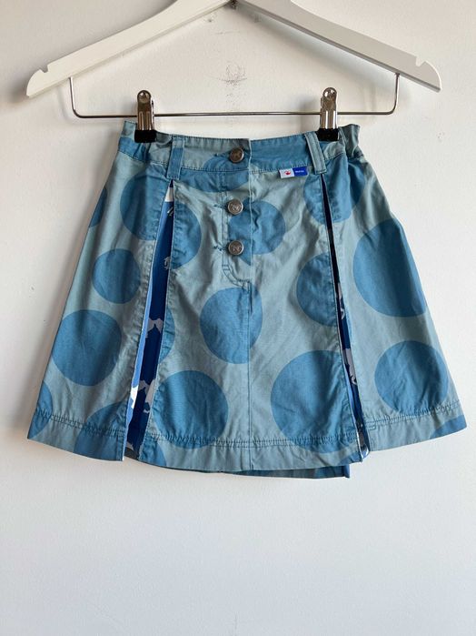 Molo spódnica dziewczęca niebieska we wzory konie bawełniana scandi