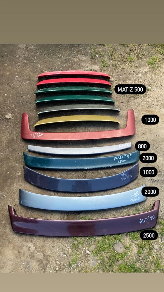 спойлер passat b5 audi 80 A4B5 seat toledo opel vectra Aveo Matiz