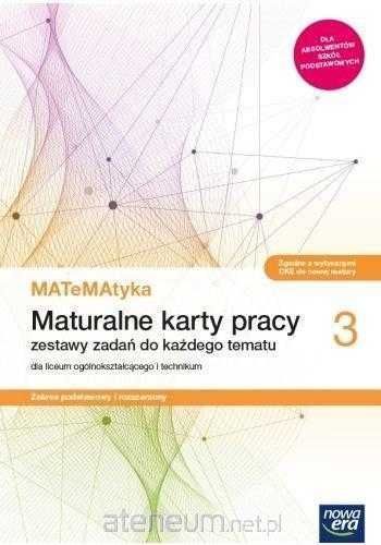 NOWA MATeMAtyka 3 EDYCJA 2024 Karty Pracy + Podręcznik Rozszerzony Era