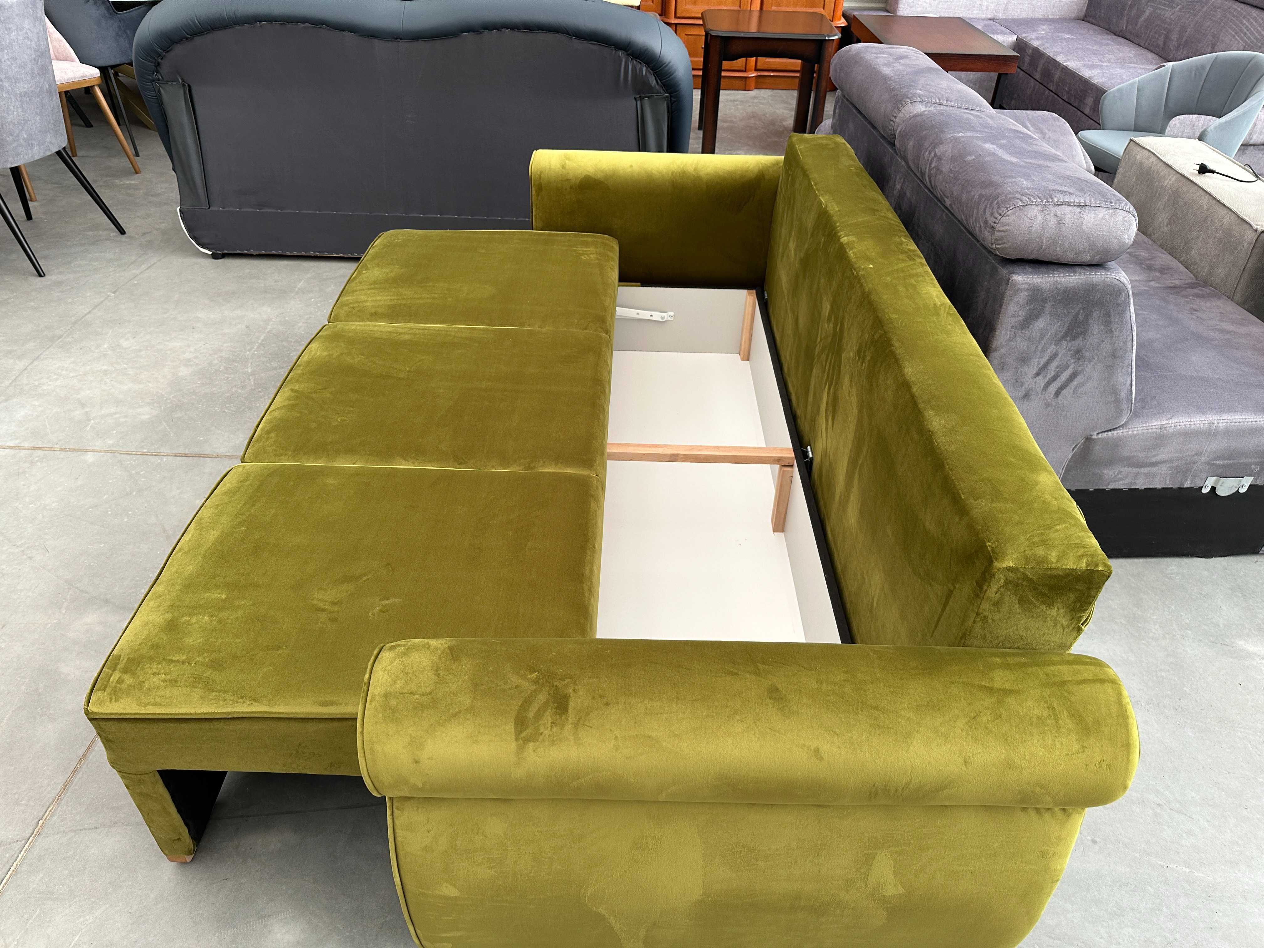 Sofa 3 osobowa Emily funkcją spania, pojemnik, tkanina premium OD REKI