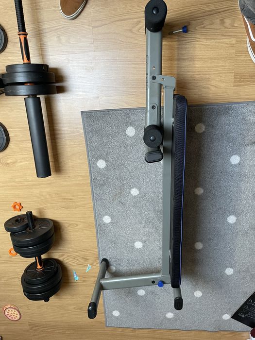 Banco abdominais e treino plano Domyos