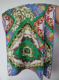 Шелковый палантин шарф платок,
100%шелк, шов роуль