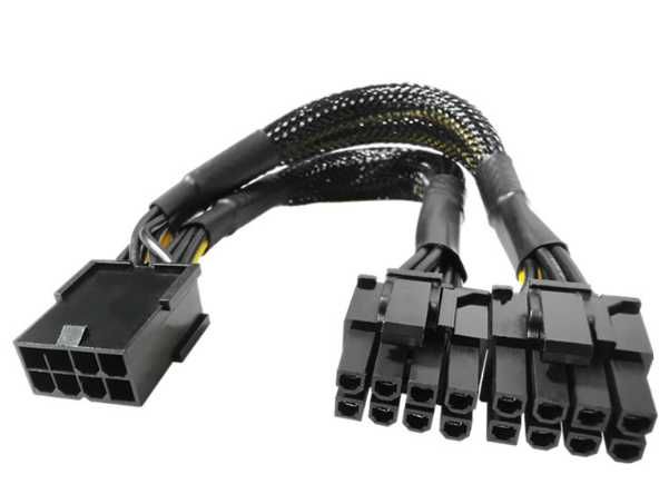 Кабель для видеокарт 18 AWG в оплетке GPU 8 pin -> 2 х PCI-E(6+2)