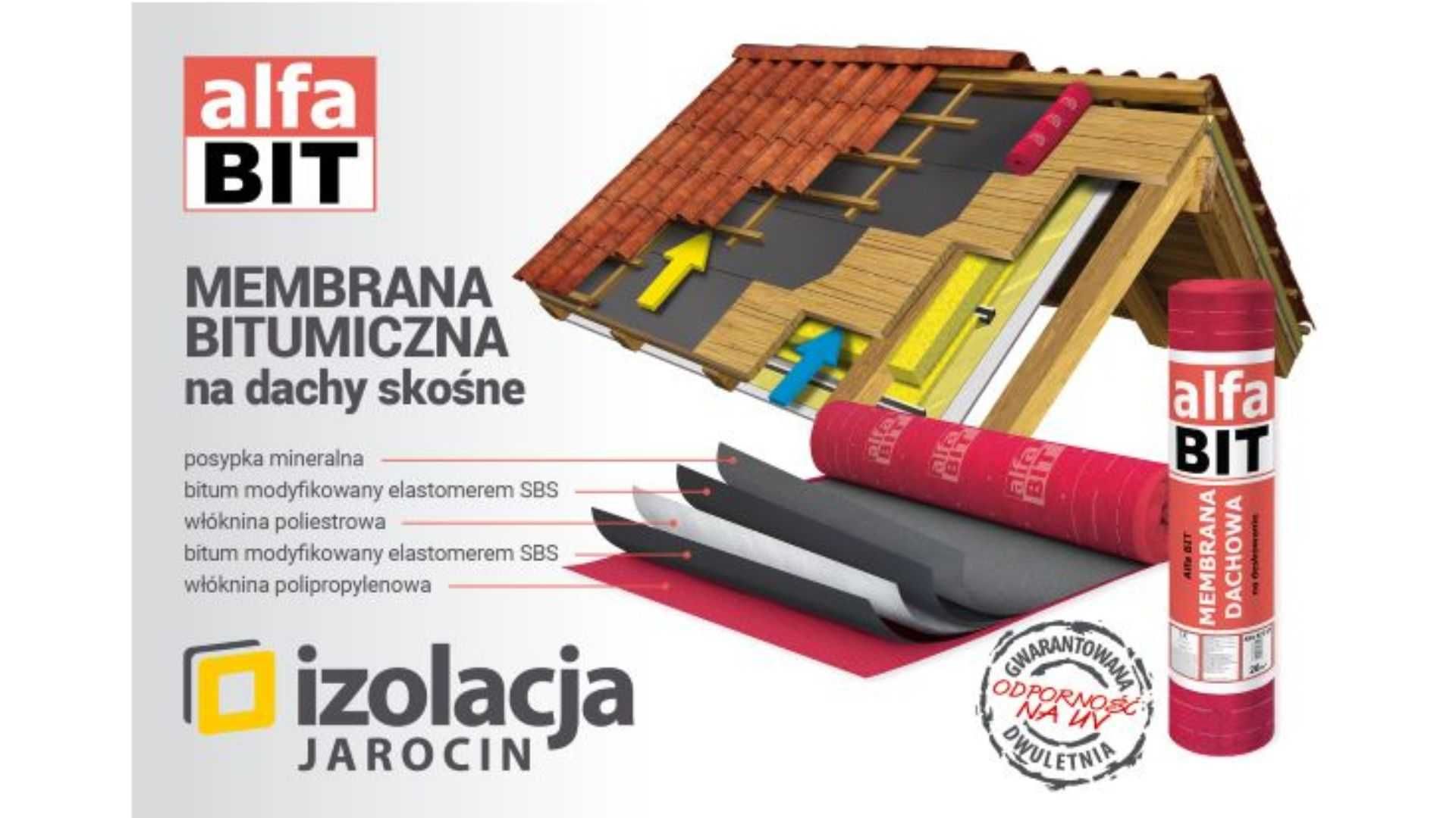 Papa na deskowanie IZOLACJA JAROCIN-AlfaBIT ST papa na dach z dostawą