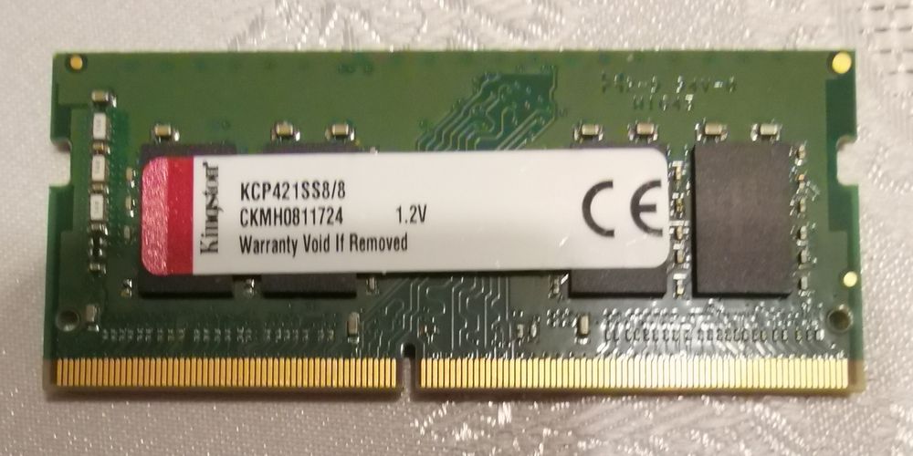 Pamięć Ram Kingston i Micron DDR4 2x8GB. Laptop.