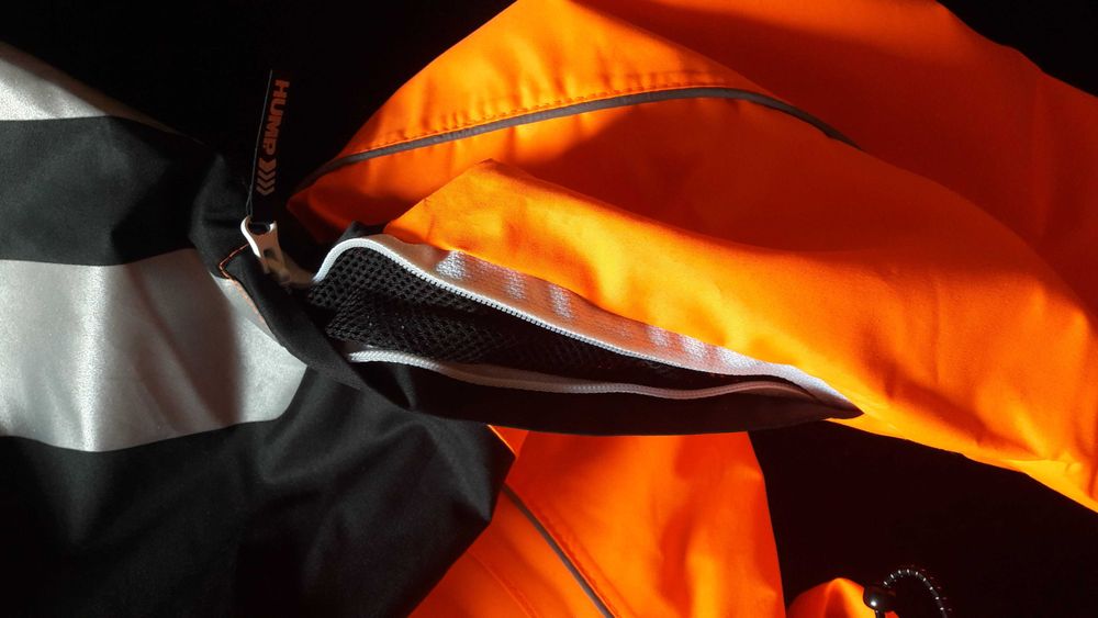 Kurtka męska przeciwdeszczowa, odblaskowa na rower, S-M